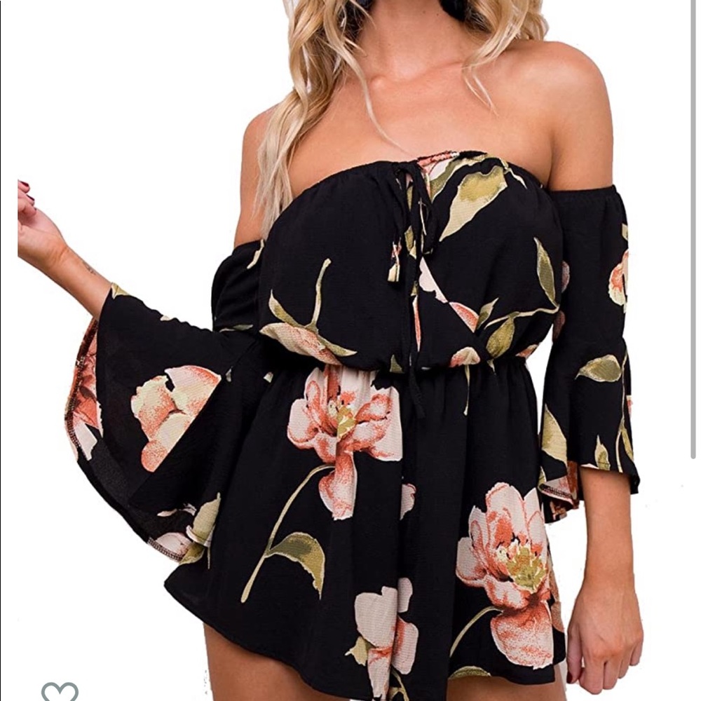 Floral Off Shoulder Romper